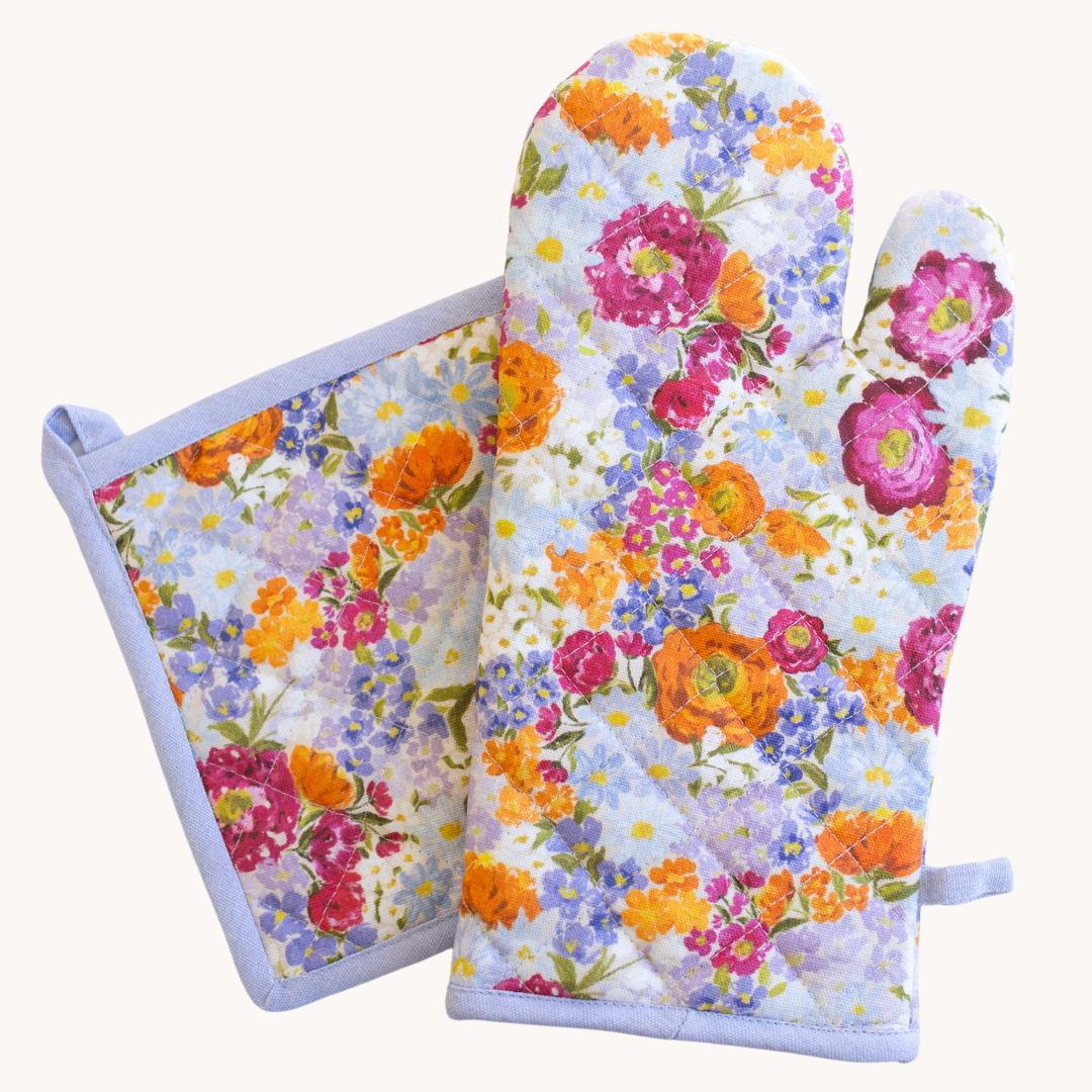 Primavera Oven Mitt + Pot Holder Set Elyse Breanne Design