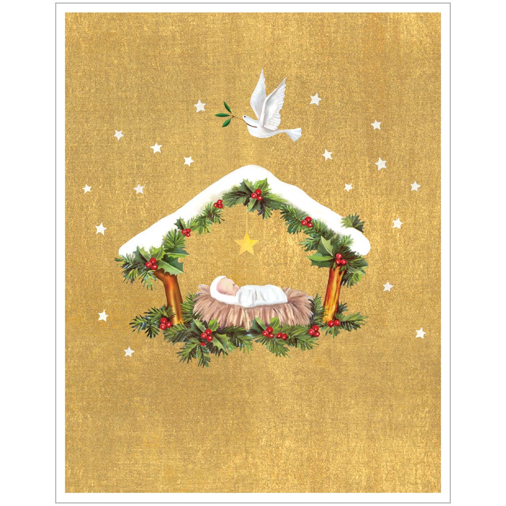 Crech eAnd Dove - Boxed Holiday Cards  Caspari   