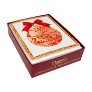 Gilded Porcelain Ornament - Boxed Holiday Cards  Caspari   