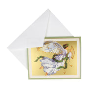 Angel With Harp - Boxed Holiday Cards  Caspari   