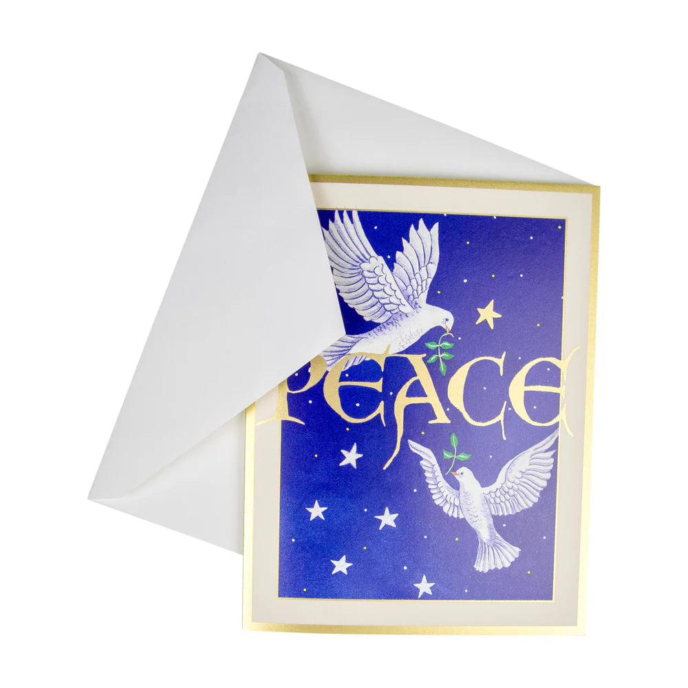 Two Doves And Peace - Boxed Holiday Cards  Caspari   