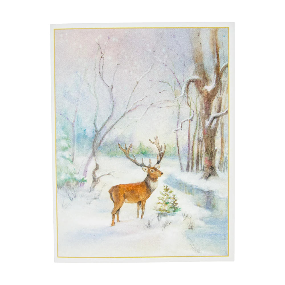 DeerIn Snowy Wood - Boxed Holiday Cards  Caspari   