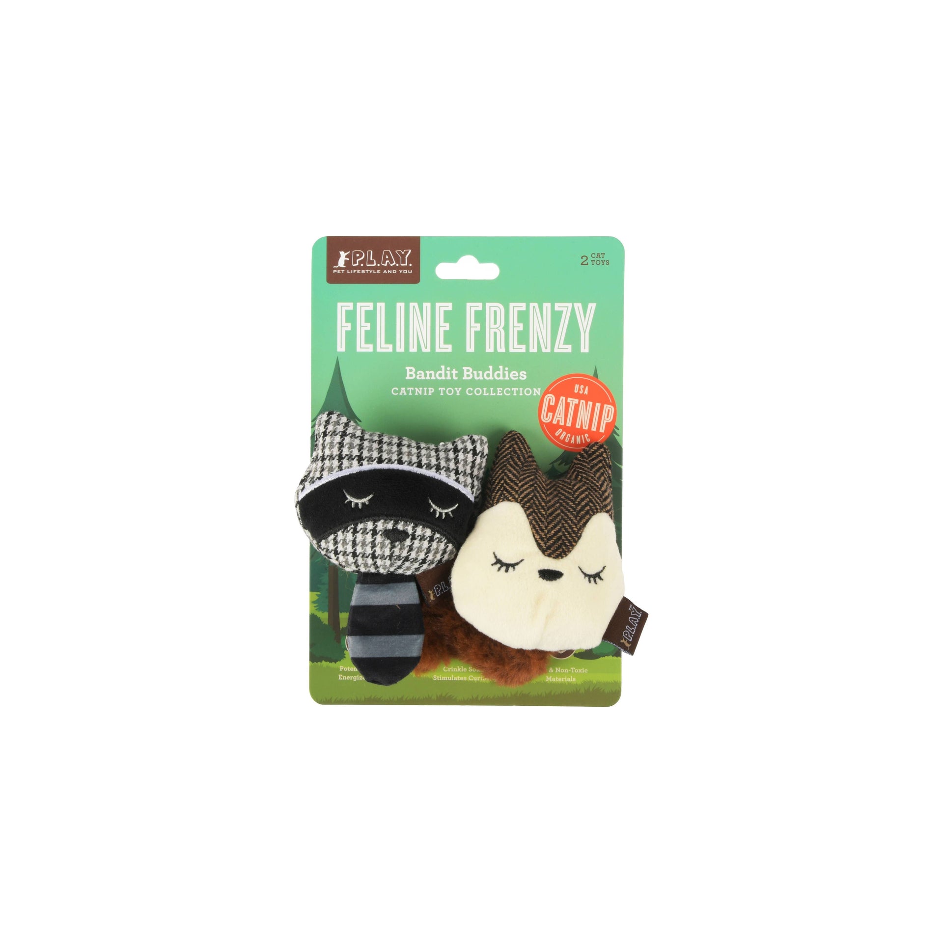 Feline Frenzy Forest Friends - Bandit Buddies  P.L.A.Y. Pet Lifestyle and You   