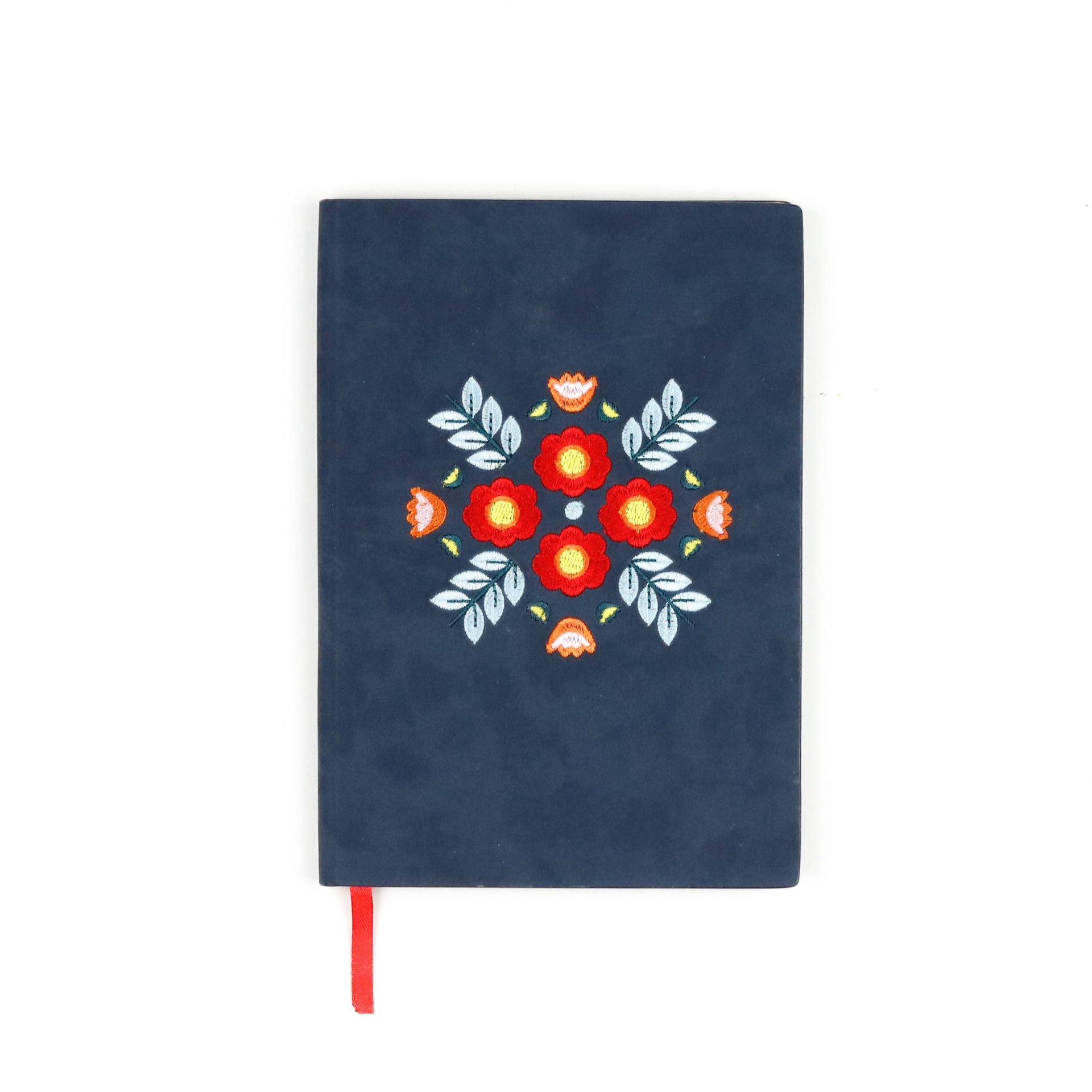 Evelynn Embroidered Layflat Journal Notebook Denik