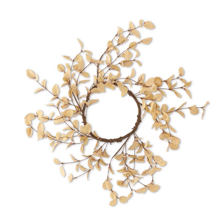 Beige Eucalyptus Candle Ring/Wreath (6.5Di  K&K   