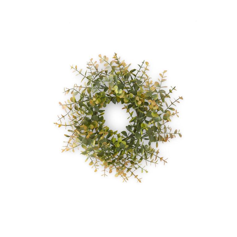 Green & Gold Eucalyptus Candle Ring  K&K   