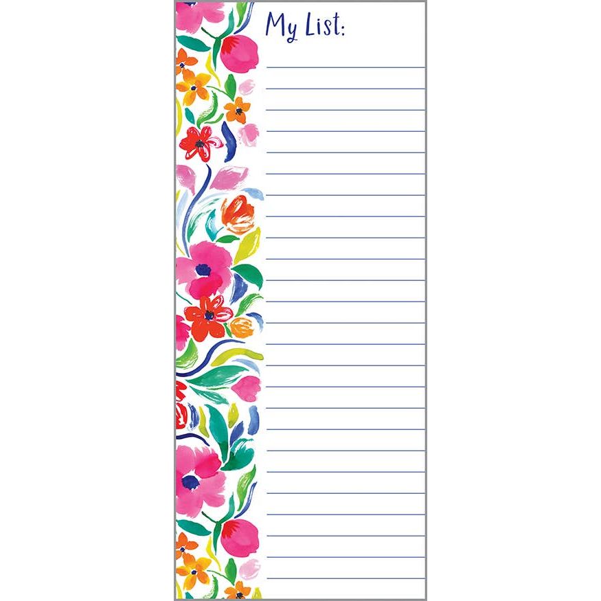 List Pad - Painterly Blooms GINA B DESIGNS