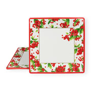 Christmas Berry Red Square - Dinner Plates  Caspari   