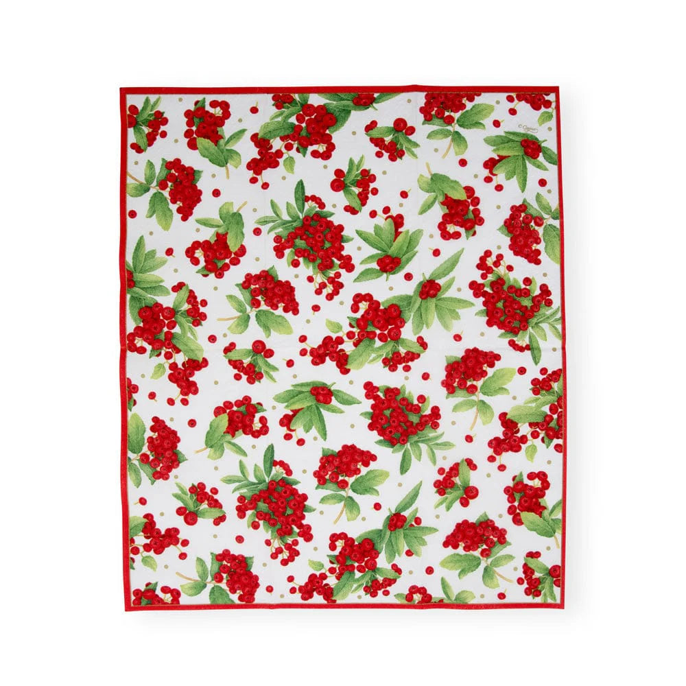 Guest Towel Napkin -  Christmas Berry Red  Caspari   