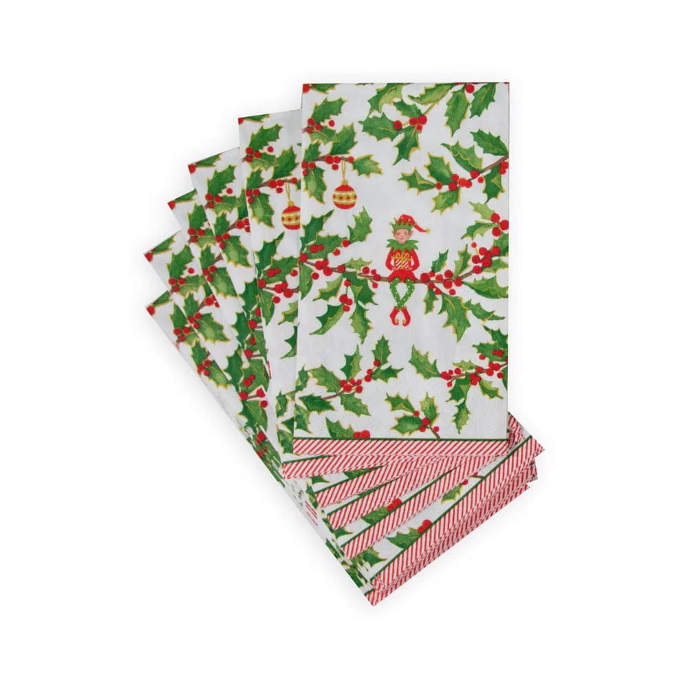 Guest Towel Napkin -  Jingle Elves  Caspari   