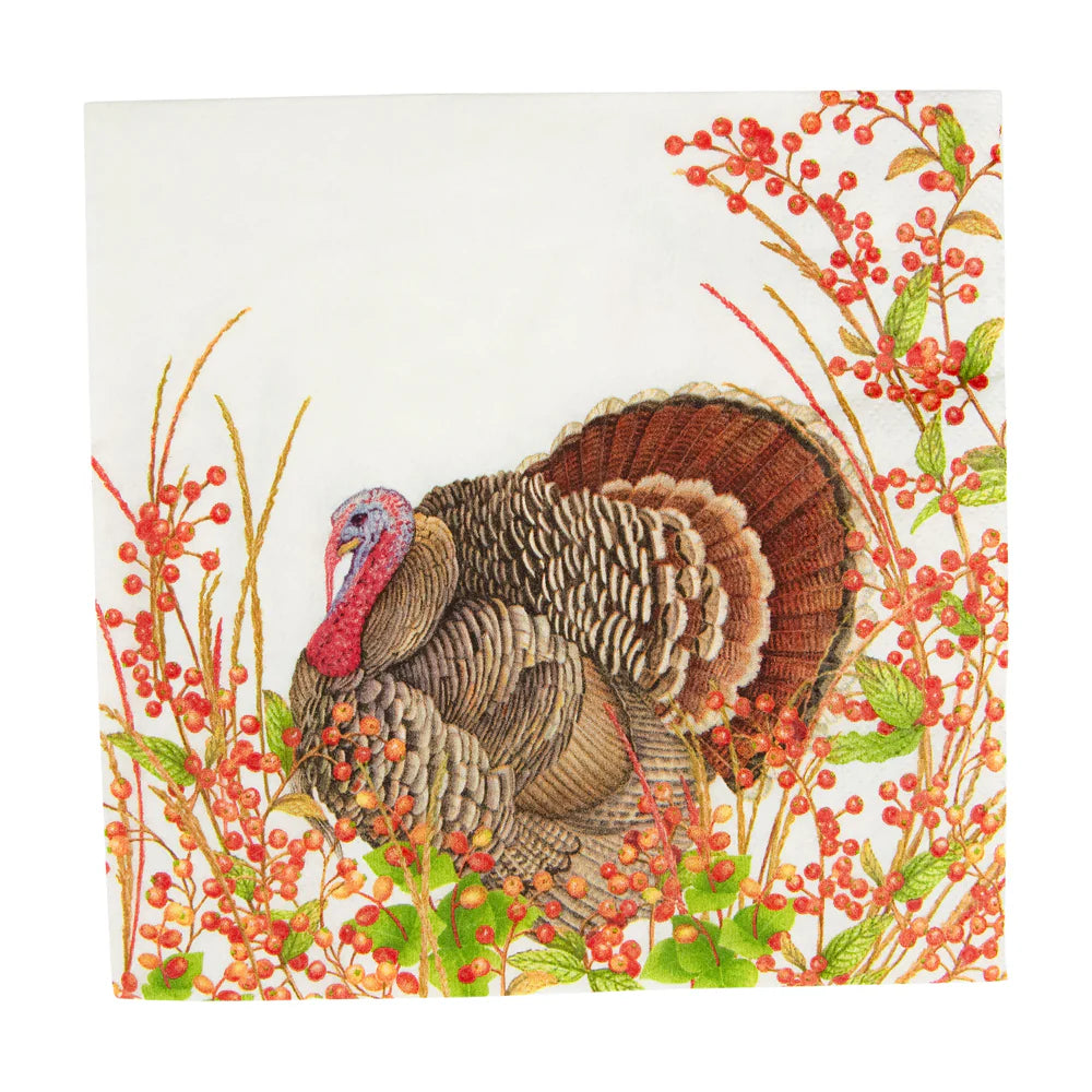 Luncheon Napkin - Turkey And Berries