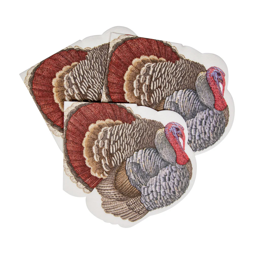 Luncheon Napkin - Turkey - Die Cut  Caspari   