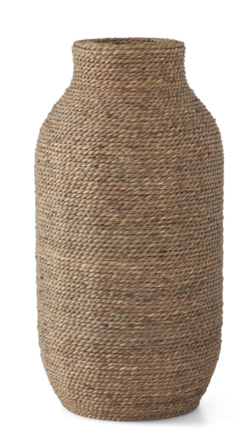 Woven Grass & Wood Vases K&K Large