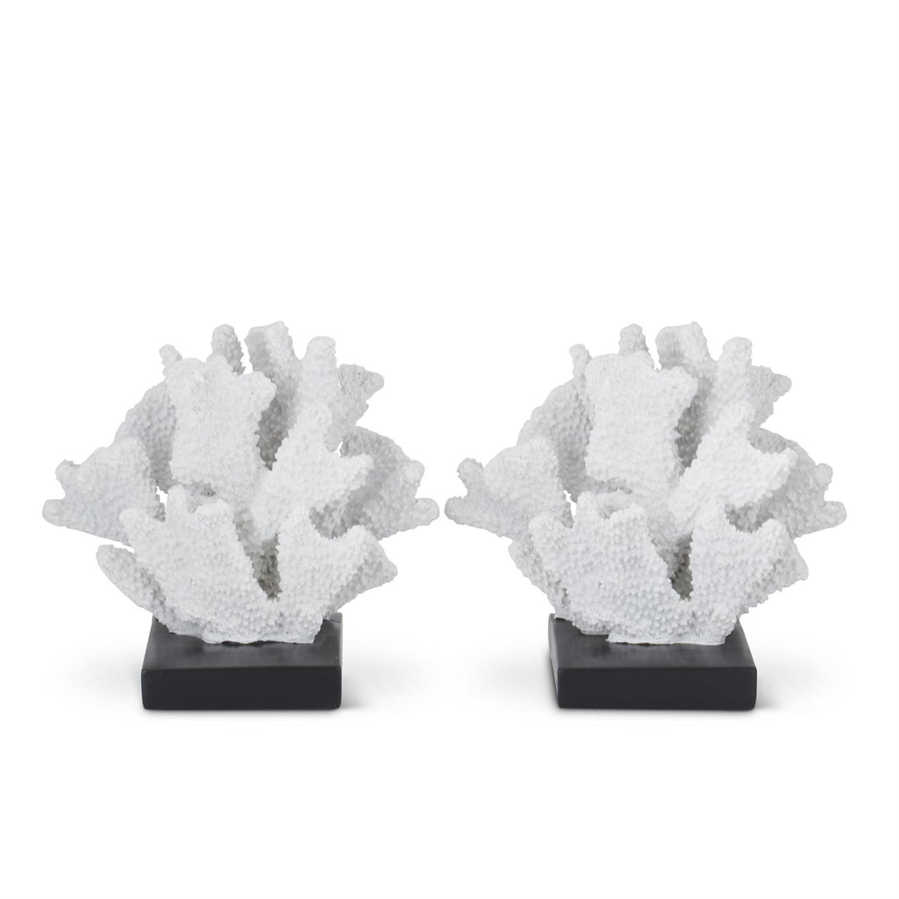 Set of 2 Resin Coral Bookends K&K