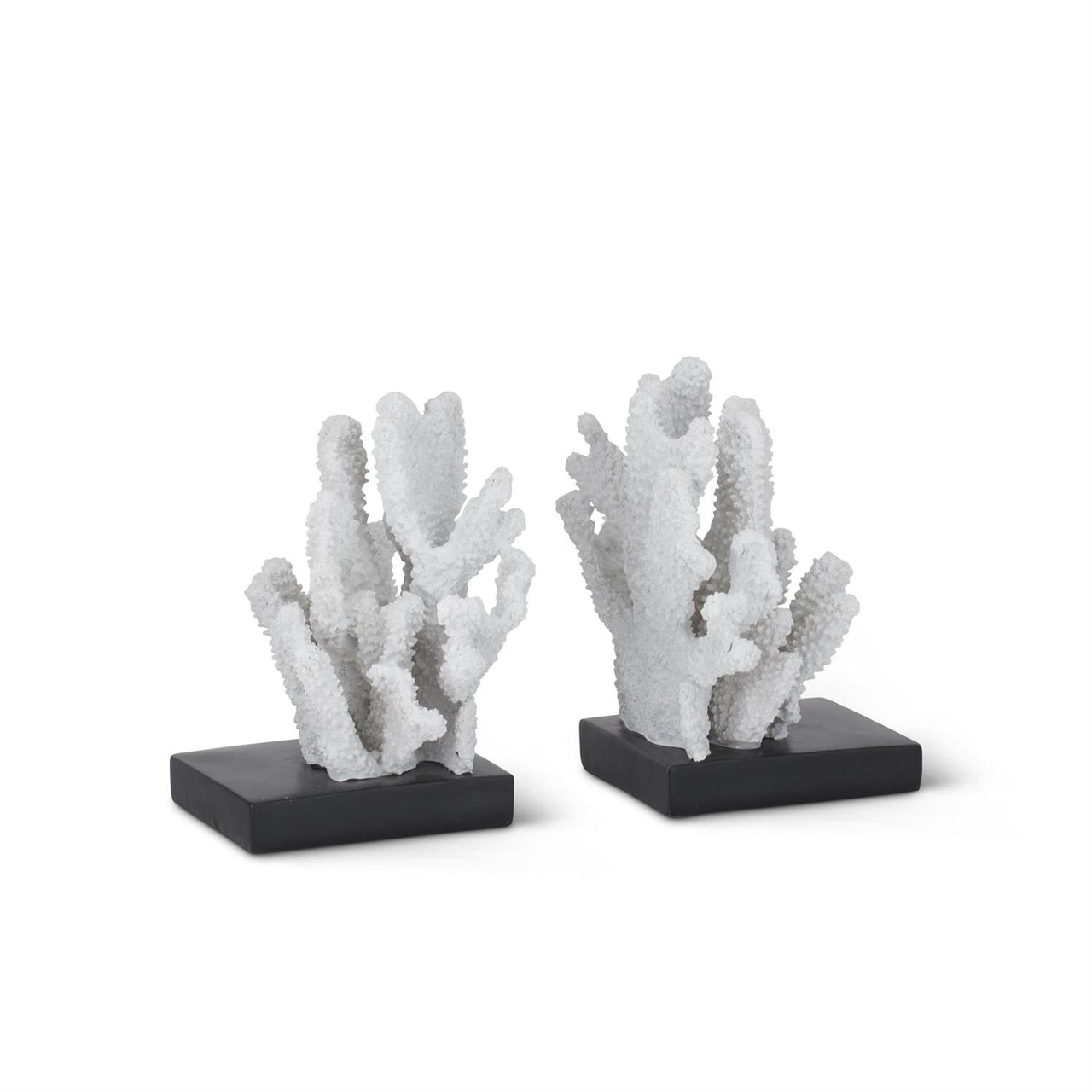 Set of 2 Resin Coral Bookends K&K