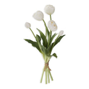 Real Touch Tulip Bud & Bloom Bundle K&K White