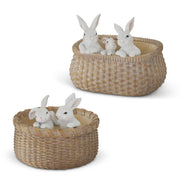 Resin Baskets w/Easter Bunnies K&K