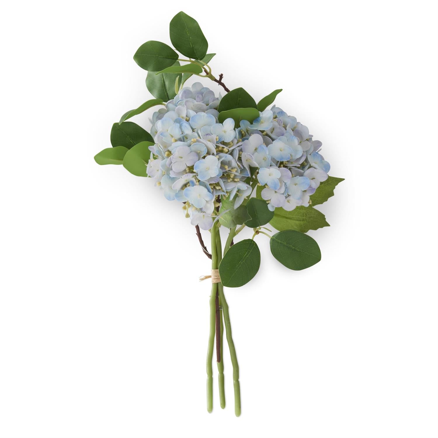 12 Inch Real Touch Hydrangea Bundle (4 Stem) K&K Blue