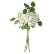 12 Inch Real Touch Hydrangea Bundle (4 Stem) K&K White