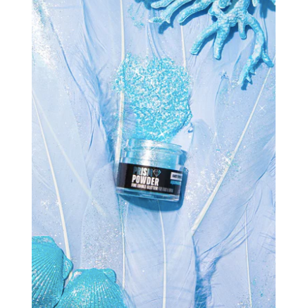 Aquamarine Blue Edible Glitter - 4g Jar  Fancy Sprinkles   