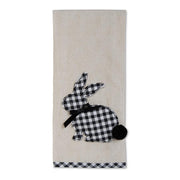 28 Inch Black & White Gingham Easter Bunny Towe K&K