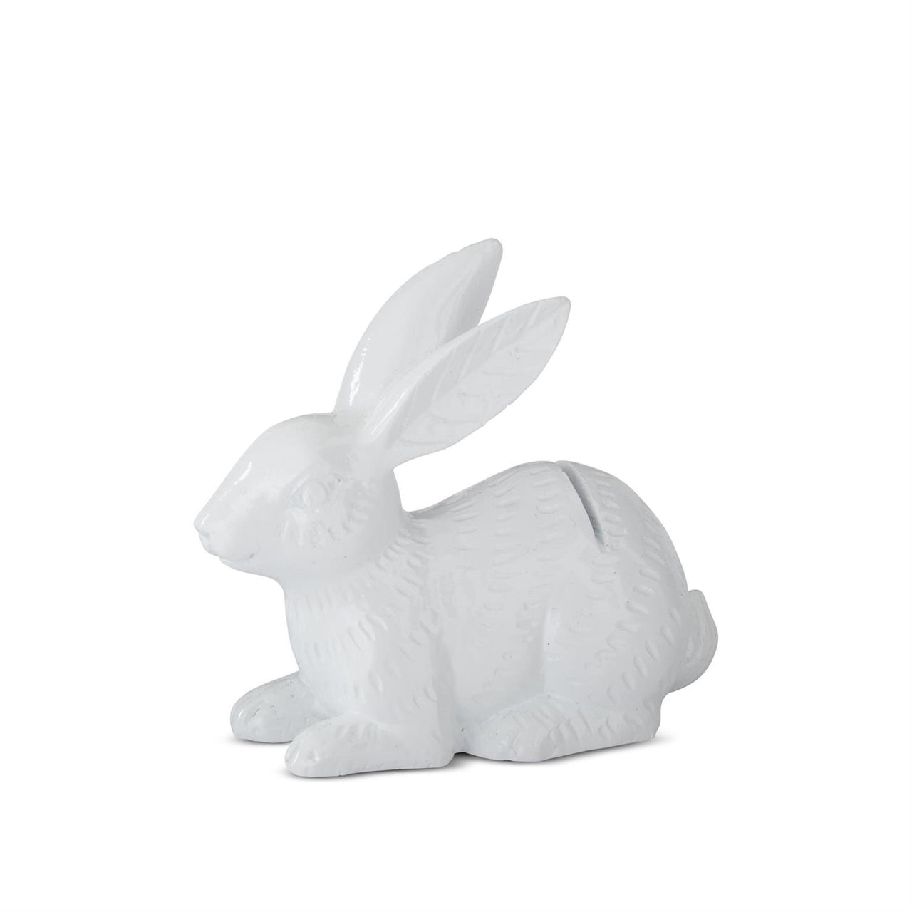 Box of 4 3 Inch White Resin Easter Bunny Place Card K&K