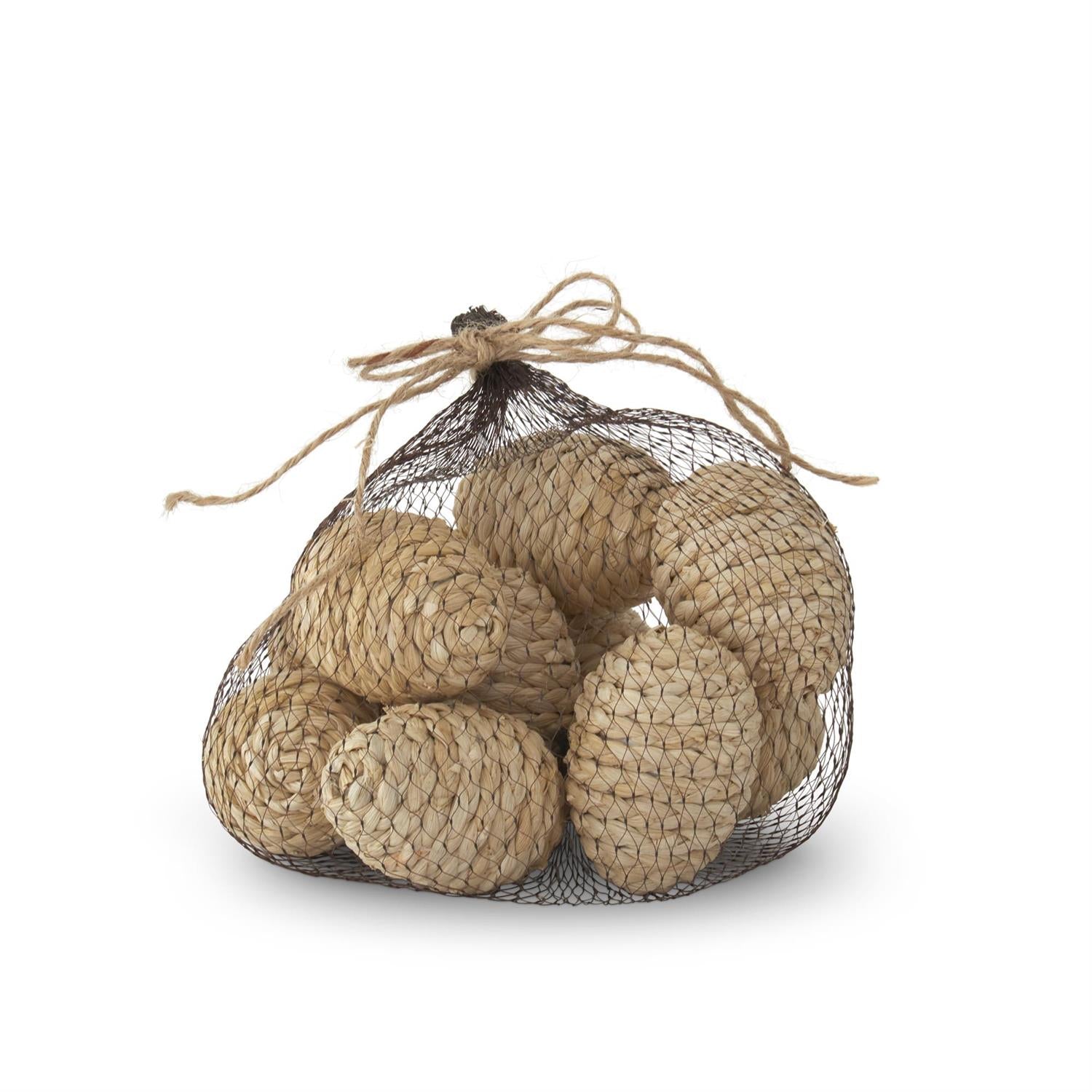 Bag of 10 2.5 Inch Woven Grass Eggs K&K