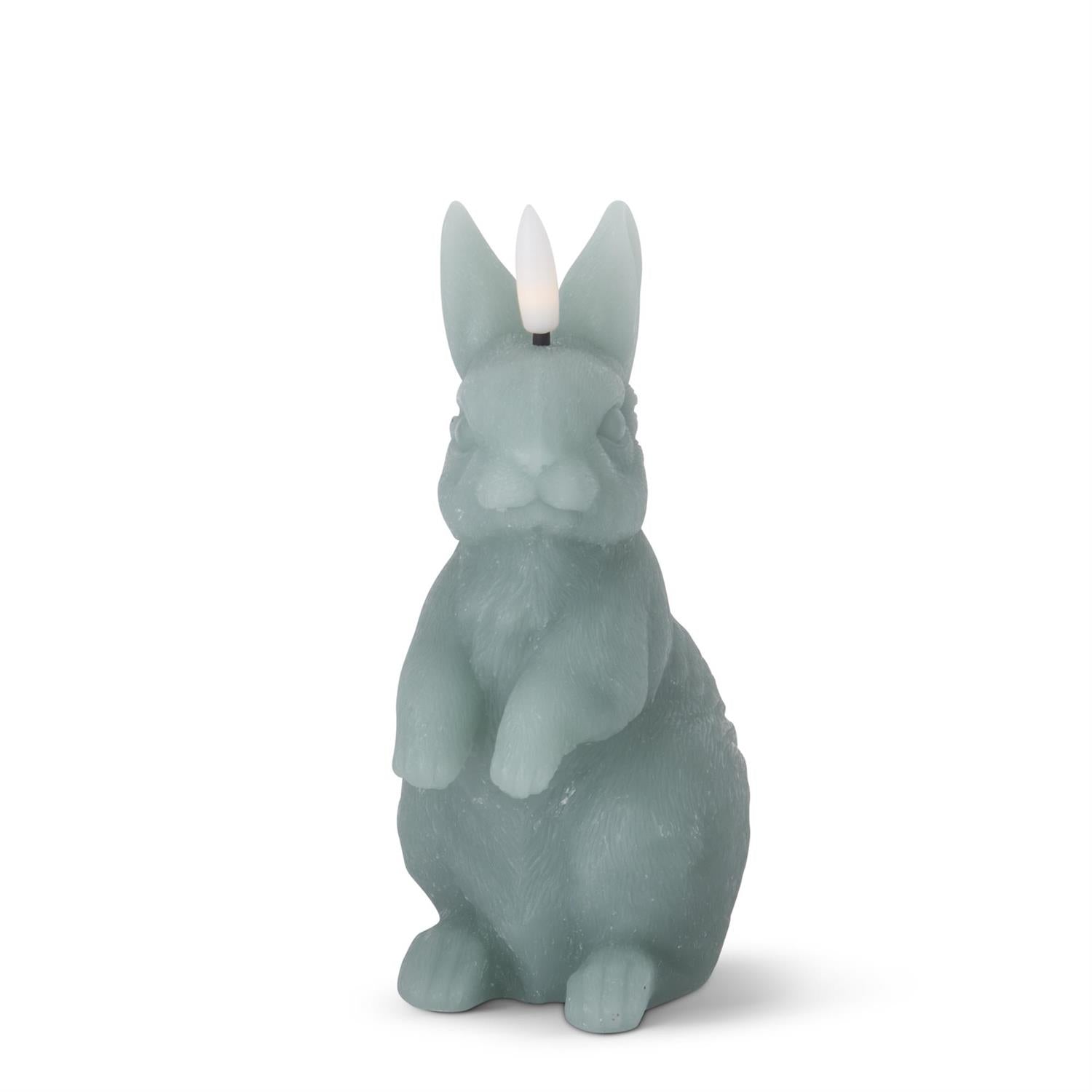 LED Bunny Candle w/Timer K&K Green