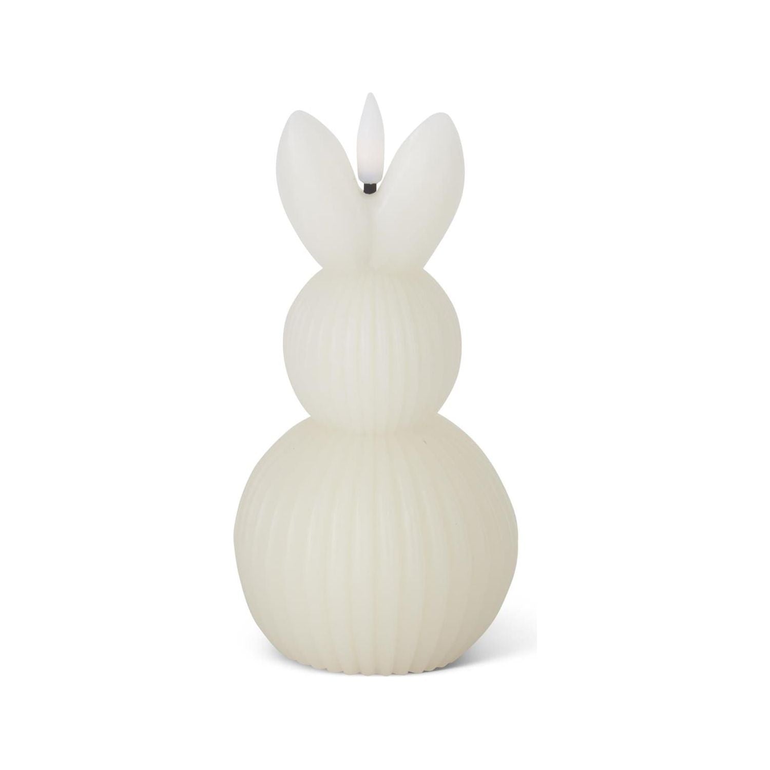 Accordion LED Bunny Candle w/Timer K&K White