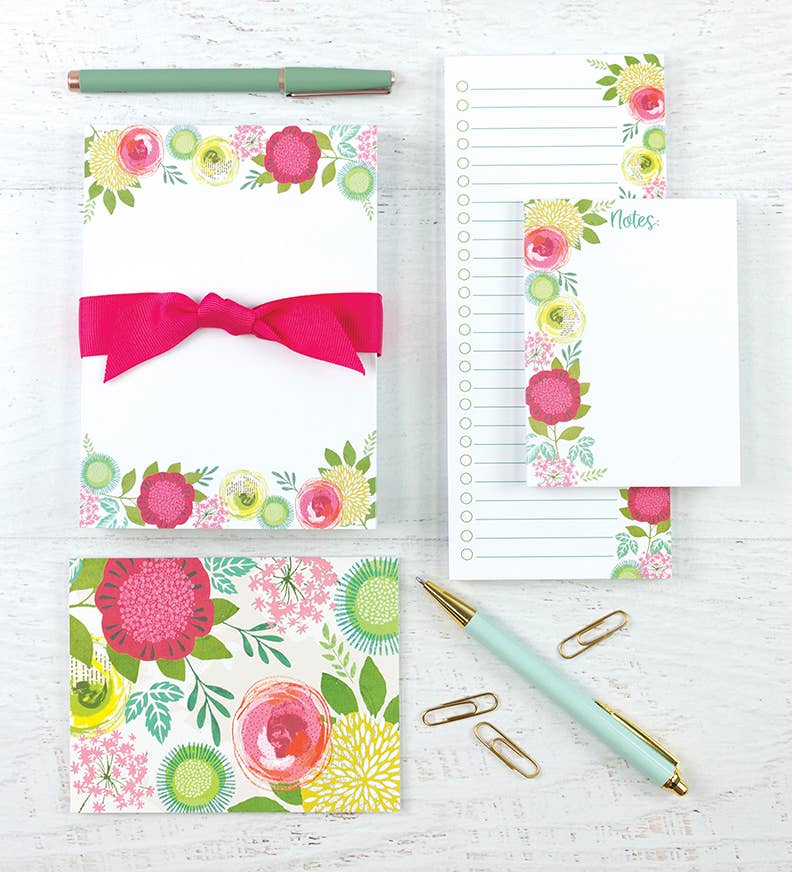 List Pad - Blossoms & Blooms GINA B DESIGNS