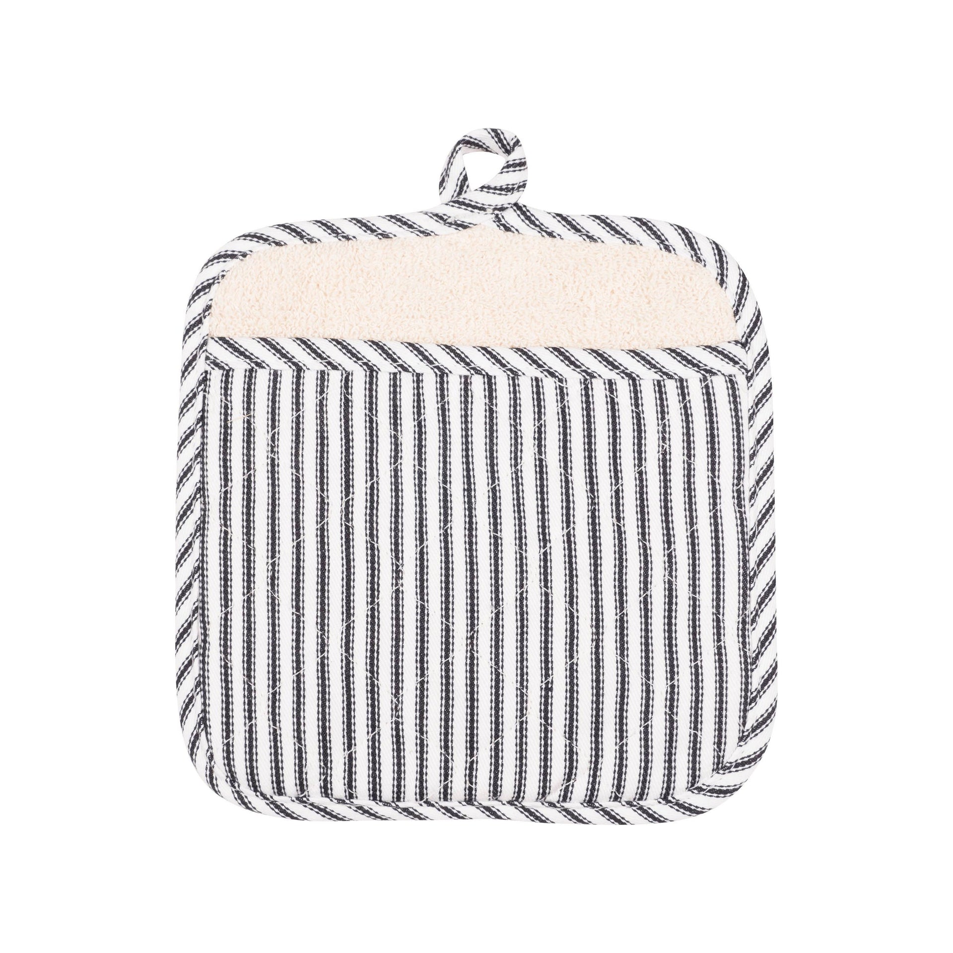 KAF Home Metro Stripe Terry Lined Pot Mitt  KAF Home   