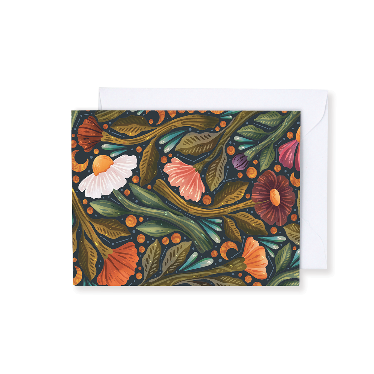 Nightsky Floral Notecards Denik