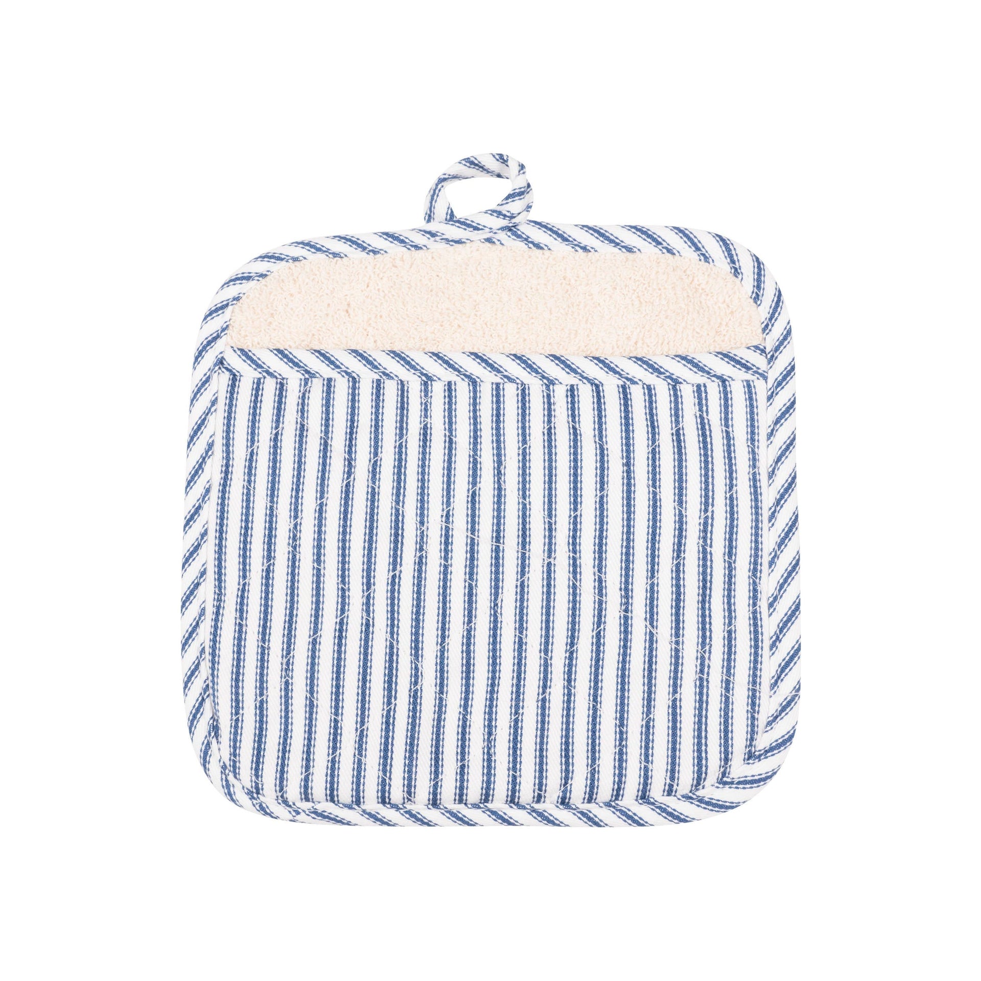 KAF Home Metro Stripe Terry Lined Pot Mitt  KAF Home Blue  