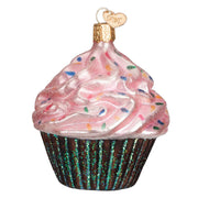 Pink Chocolate Cupcake Ornament  Old World Christmas   