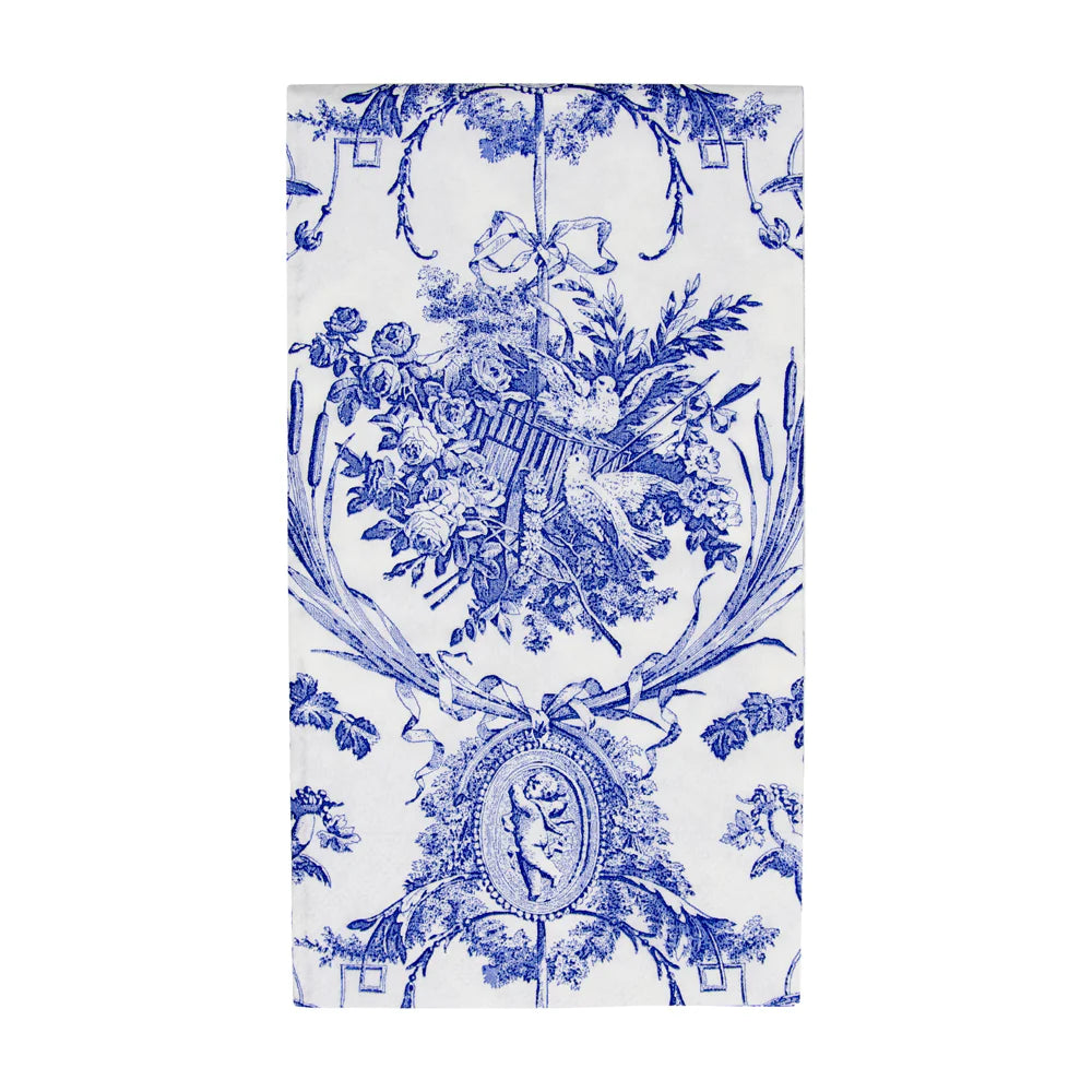 Guest Towel Napkin -  Romantic Toile Blue  Caspari   