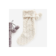 Faux Fur Christmas Stocking – 24", Cozy Holiday Decor (Sold Individually)  180 Degrees Ivory  