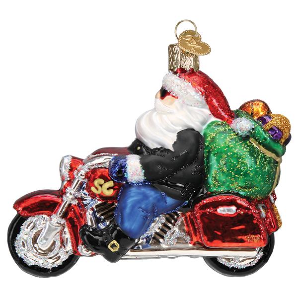 Biker Santa Ornament  Old World Christmas   