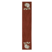 Orange Velvet Pumpkin Embroidered Table Runnerr  K&K   