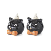 Ceramic Black Cat Salt & Pepper Set  K&K   