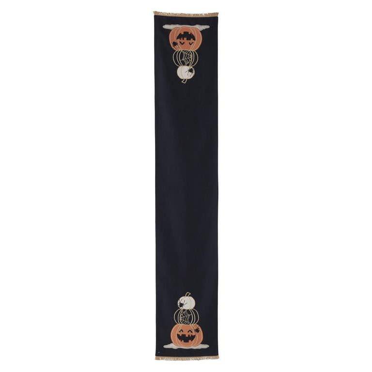 Black Halloween Jack O Lantern Table Runner  K&K   