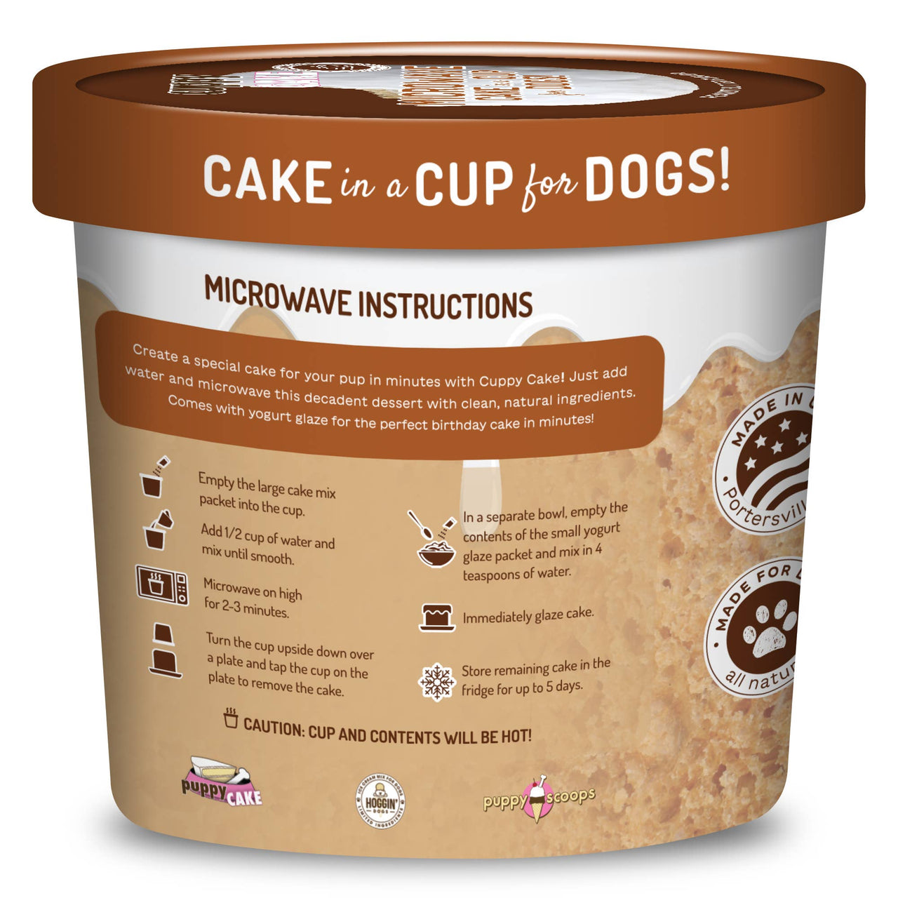 Cuppy Cake - Microwave Dog Birthday Cake in A Cup - Peanut Puppy Cake LLC