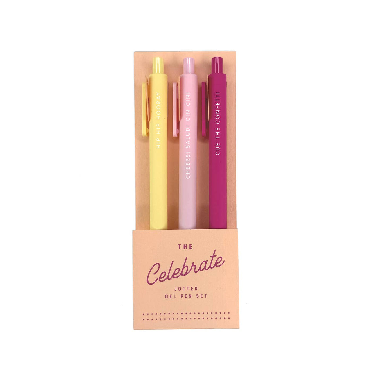 Celebrate Jotter Gel Pen : Set of 3 Ruff House Print Shop