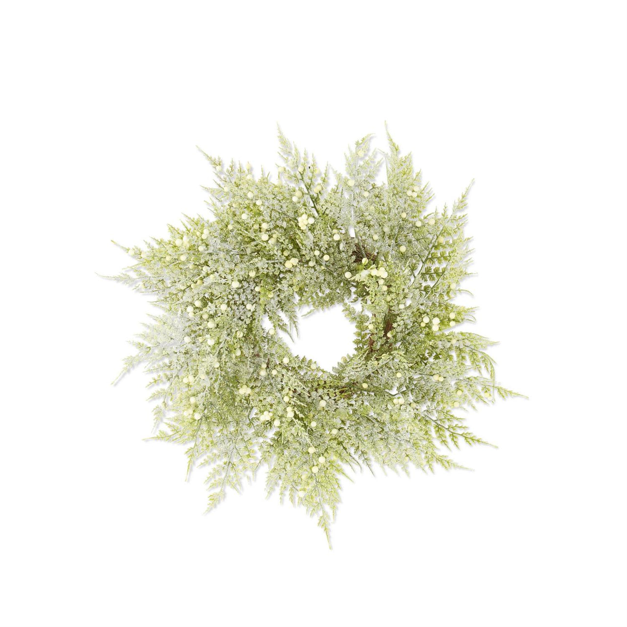 Glittered Snowy Fern Candle Ring  K&K   