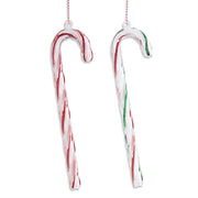 Blown Glass Candy Cane Ornament  K&K   