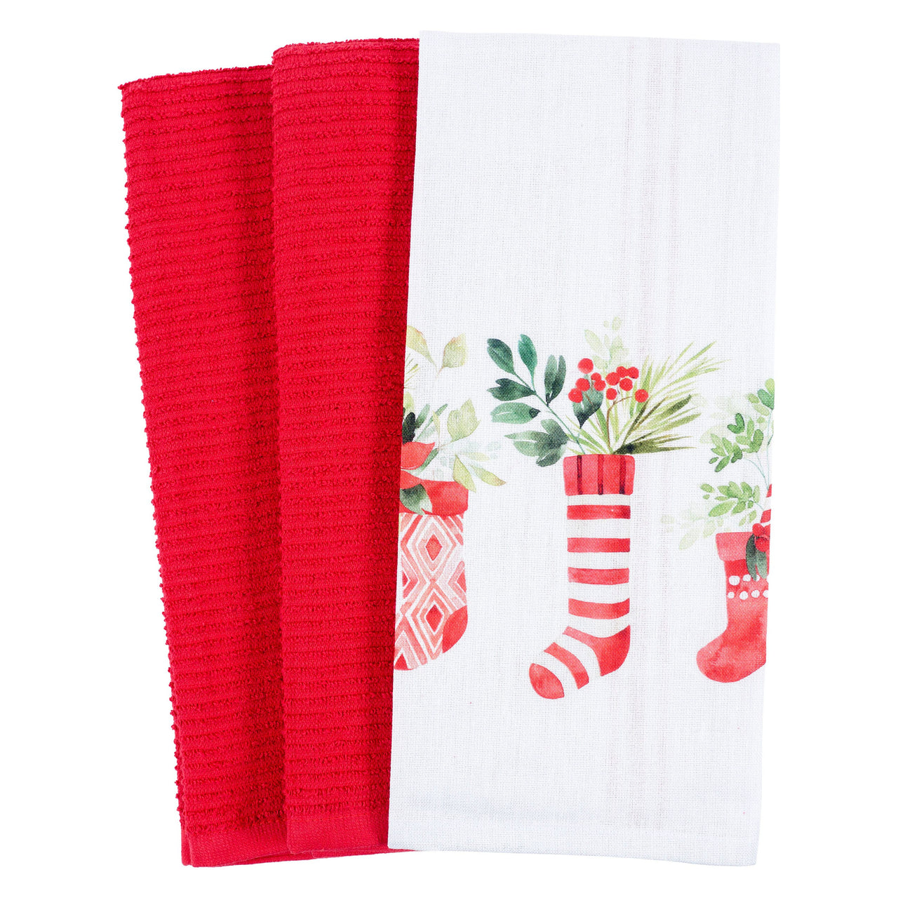 KAF Home Mixed Holiday Kitchen Tea Towels - Set of 3  KAF Home   