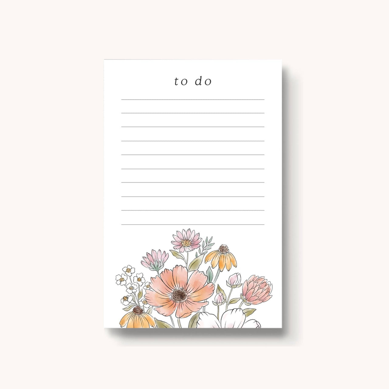 To Do Wildflower Bunch Extra Large Post-It® Notes 4x6 in. Elyse Breanne Design