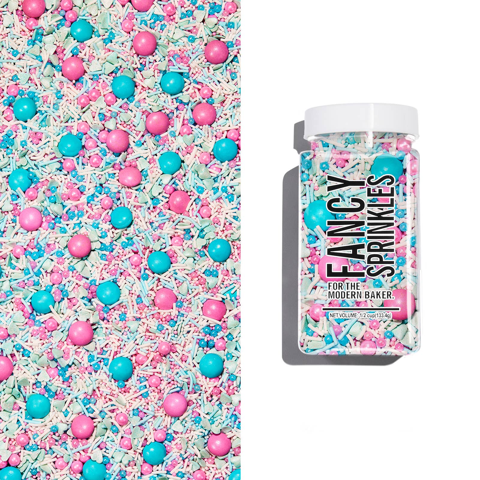 Cotton Candy Kiss Sprinkles - 4oz  Fancy Sprinkles   