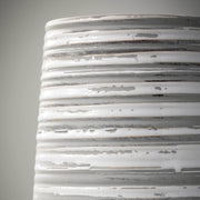 Tall Striped Gray White Vase Sullivans