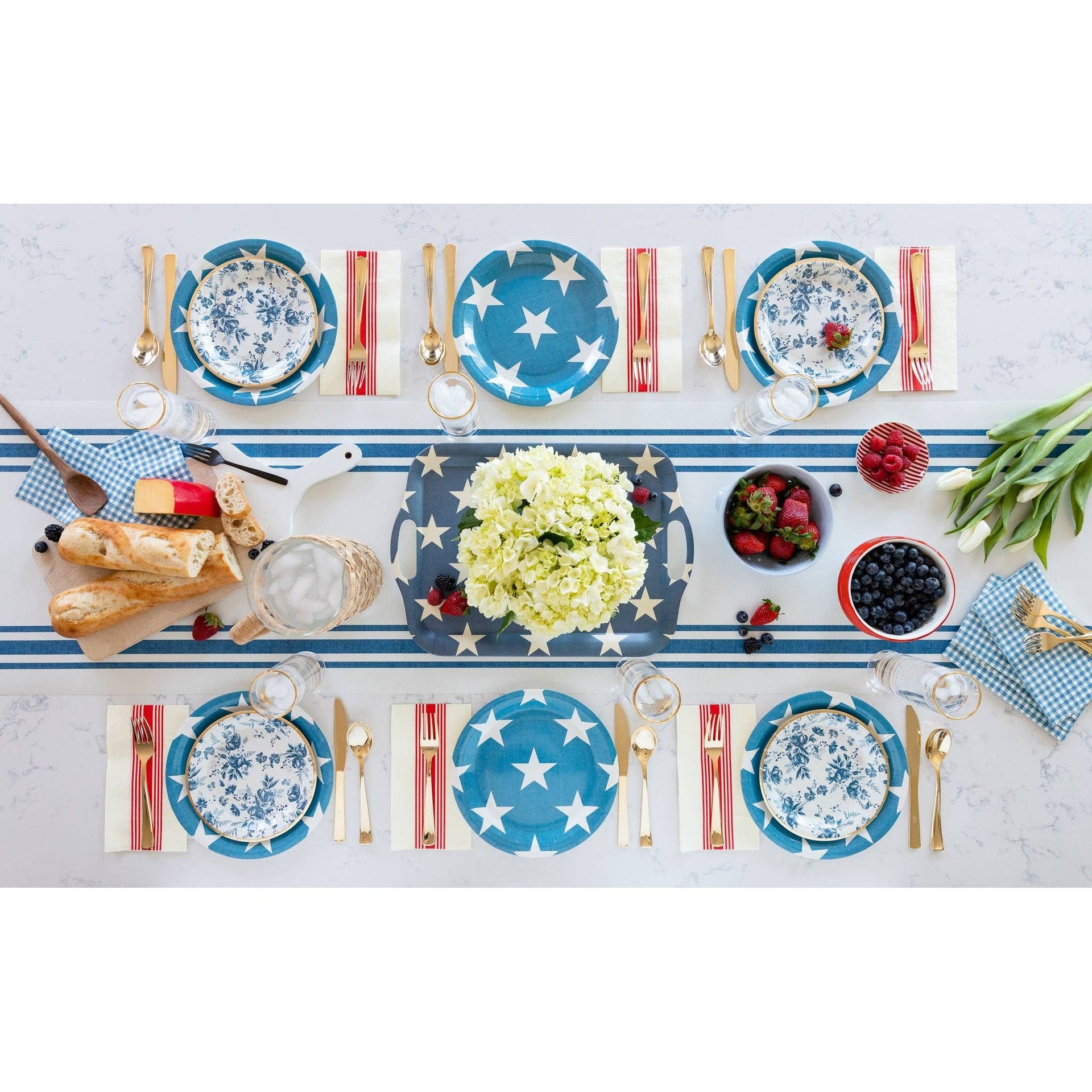 Hamptons Paper Table Runner  My Mind’s Eye   