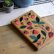 Elana's Berries Embroidered Journal Notebook Denik